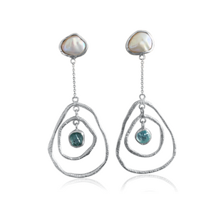 ripple earrings silver